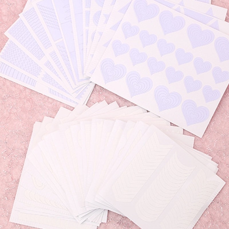 French Manicure Nail Art Designs Stickers Self-Adhesive Nail Tips Guides Sticker