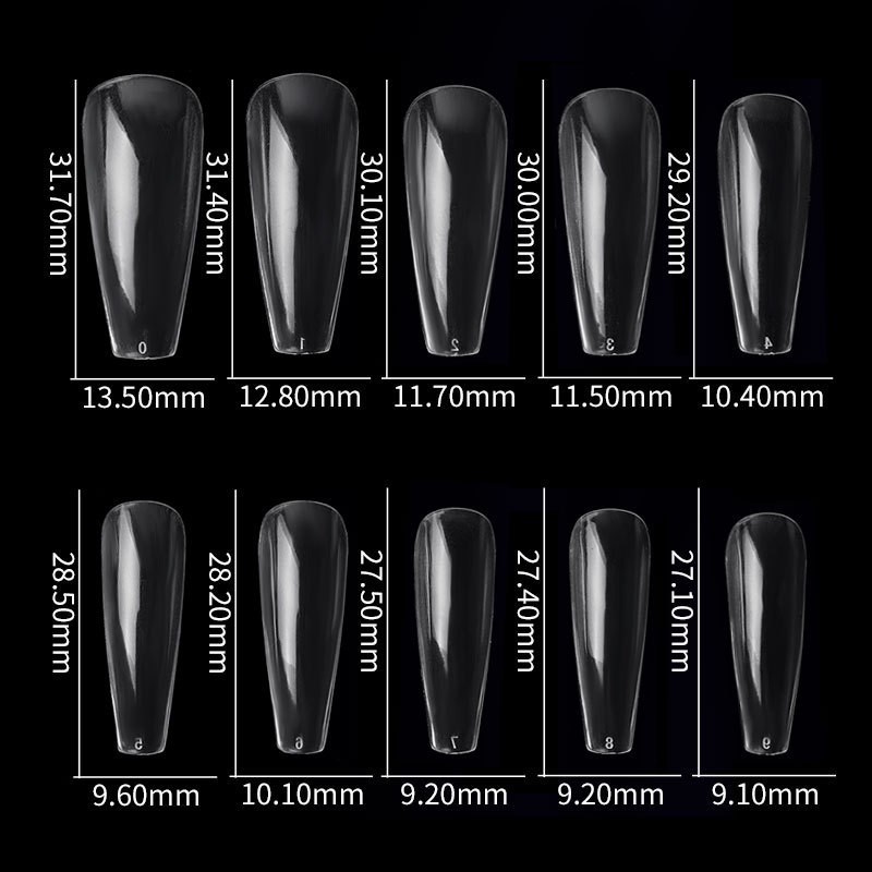 500Pcs False Nail Tips Acrylic Nails Almond Ballerina For DIY Nail Art Salon