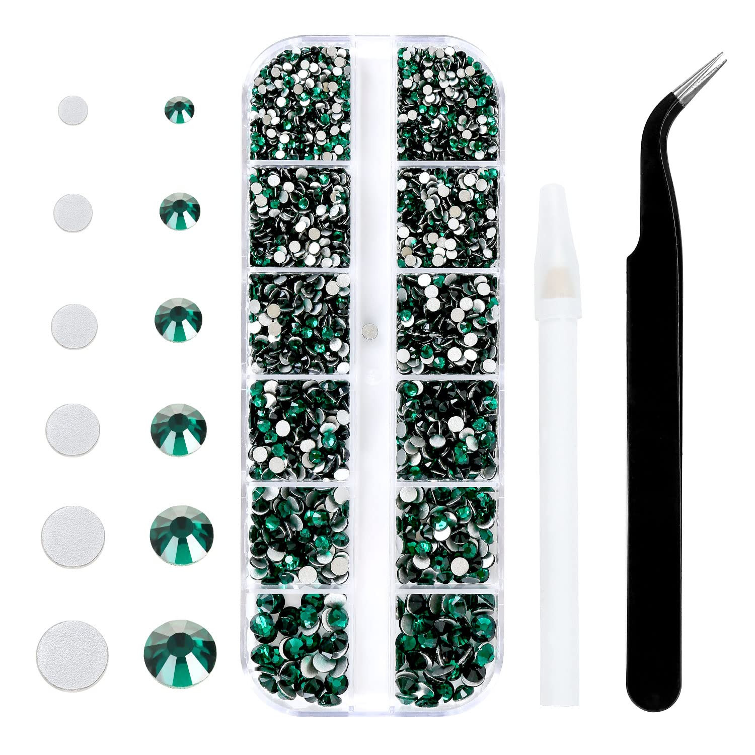 Black Diamond Glass Flatback Rhinestones for Nails, Crafts & Clothes – 4240PCS 6