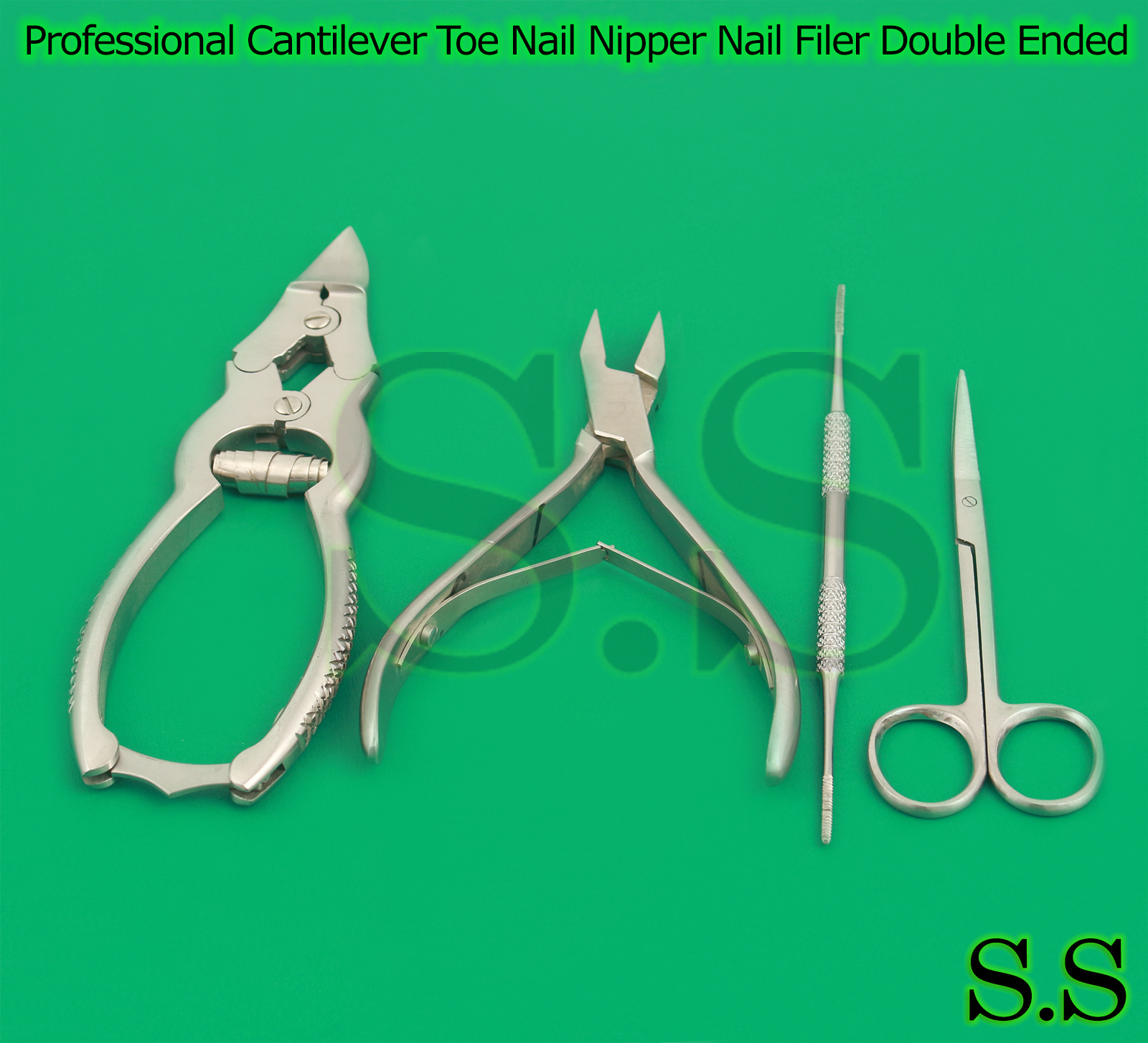 Cantilever Toe Nail Nipper Nail Filer Double Ended Iris Curved BTS-89