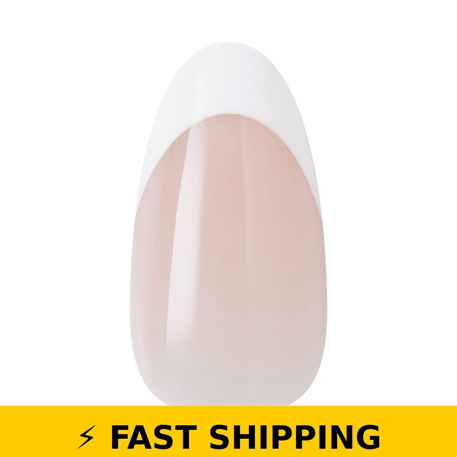 Kiss Core French Medium Almond Press-On Nails, White, 32 Pieces