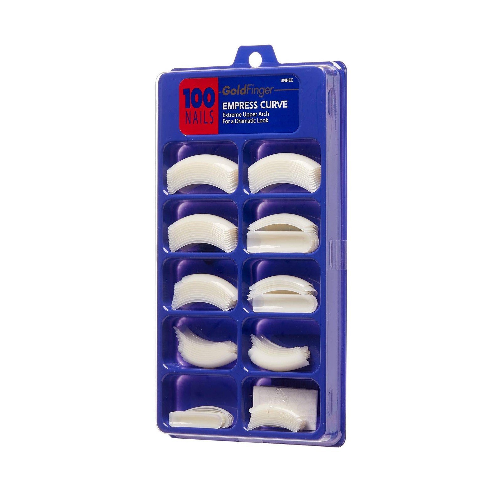 Goldfinger 100 Acrylic Plain Nails (1 Pack, 100 Piece Assortment, White