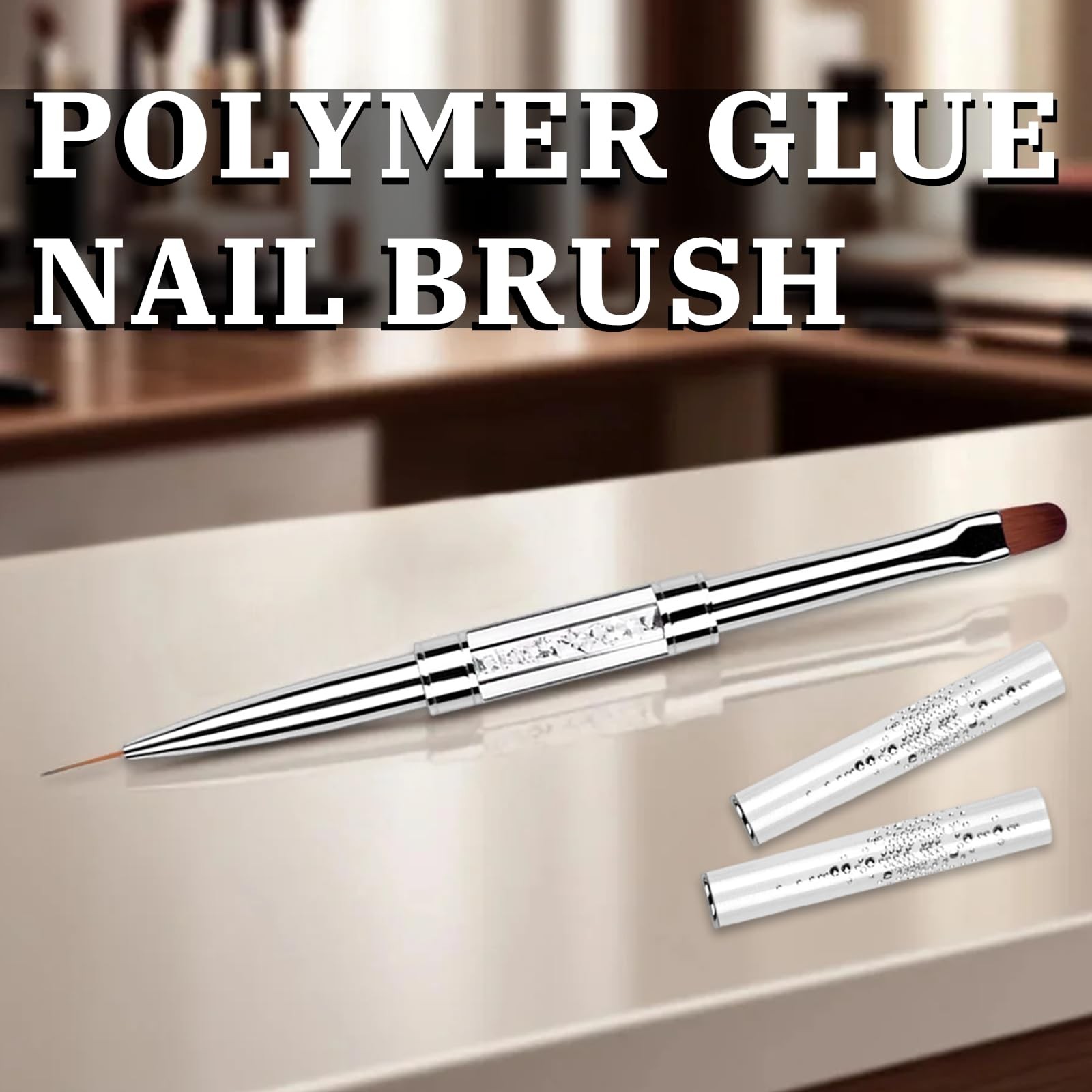 1Pcs Dual Ended Hard Gel Nail Brushes for Builder Gel&Polygel Salon Grade Nail