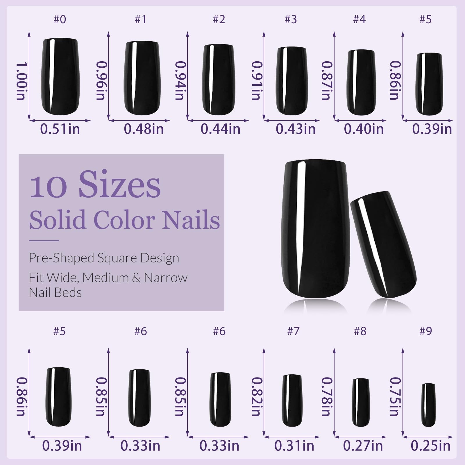 Long Press on Nails Square, 576PCS Square Press on Nails Long Fake Nails Full…