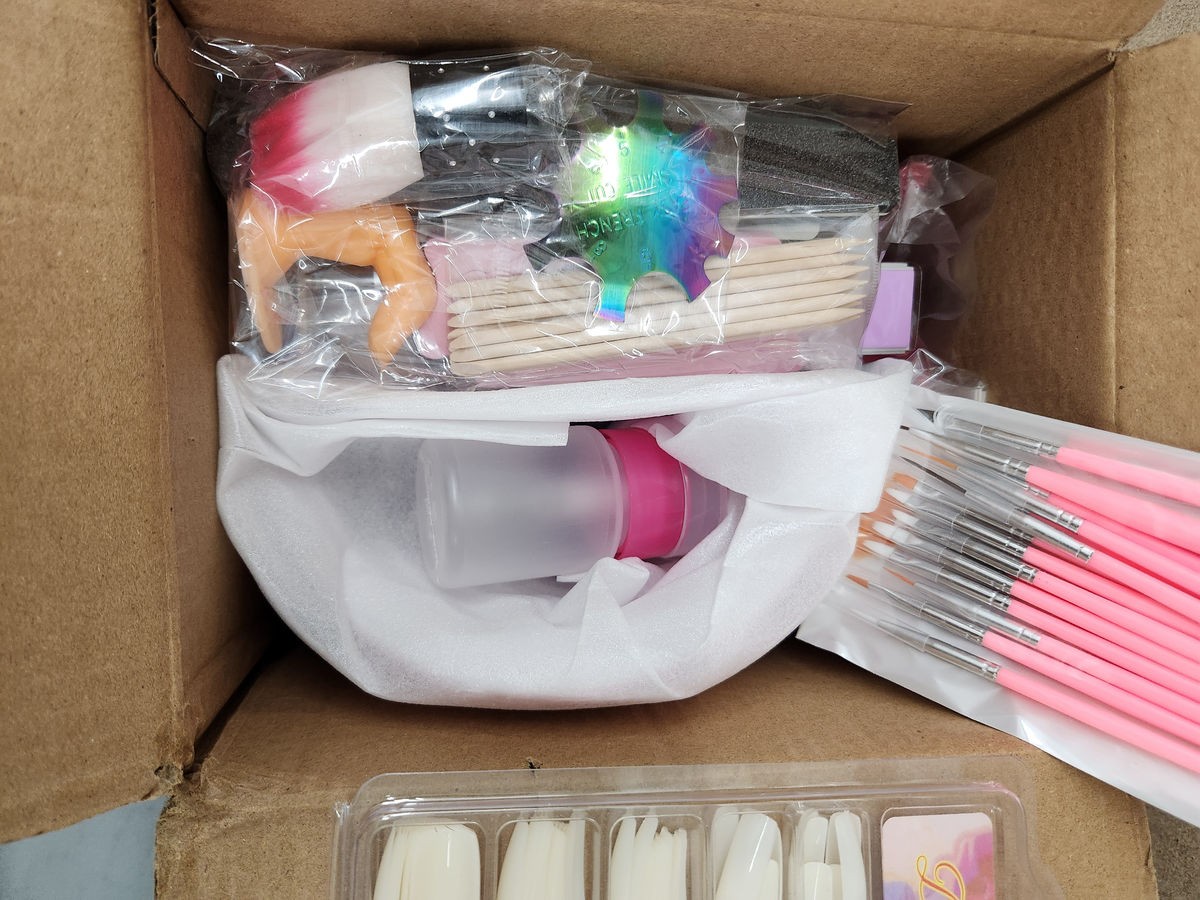 Acrylic Nail Art Kit for Beginners with U V Lamp and Drill