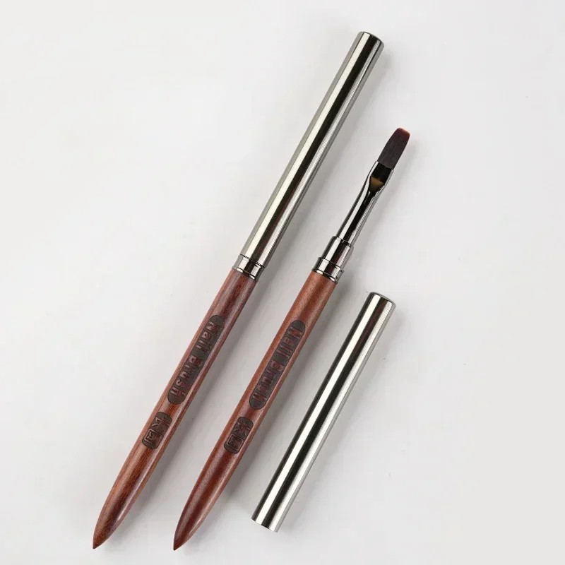 Wood Gel Nail Art Brush for Gel Tip Extension Acrylic Builder UV Manicure