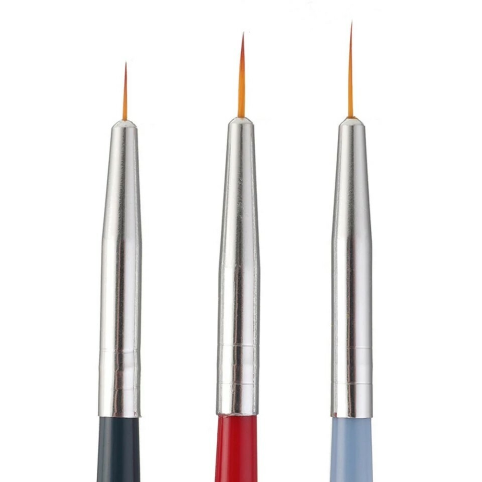 3Pcs/Set DIY Nail Pen UV Nail Gel Brush Drawing Pen Nail Art Tools Nail Painting
