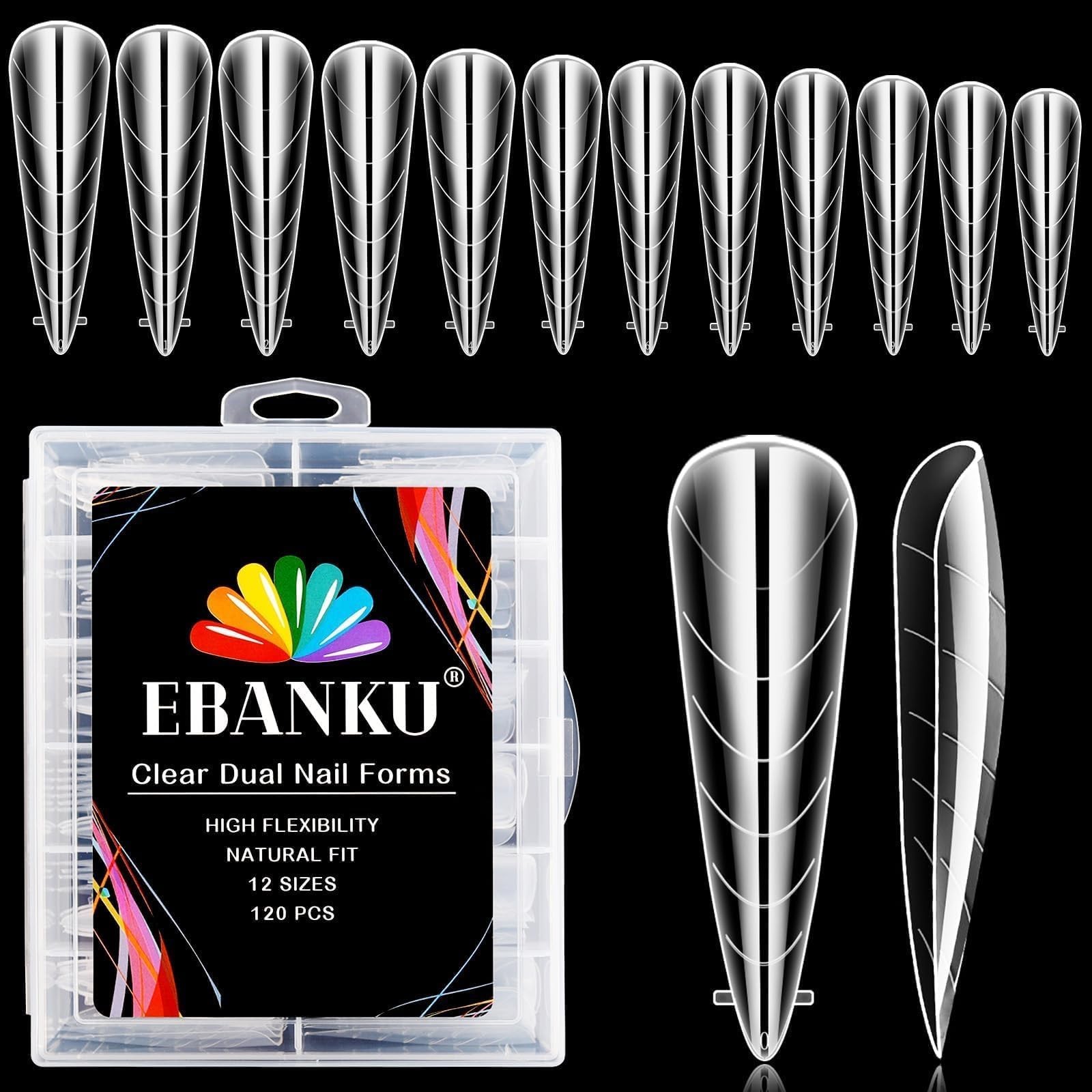 Dual Nail Forms for Poly Extension Gel 120 PCS