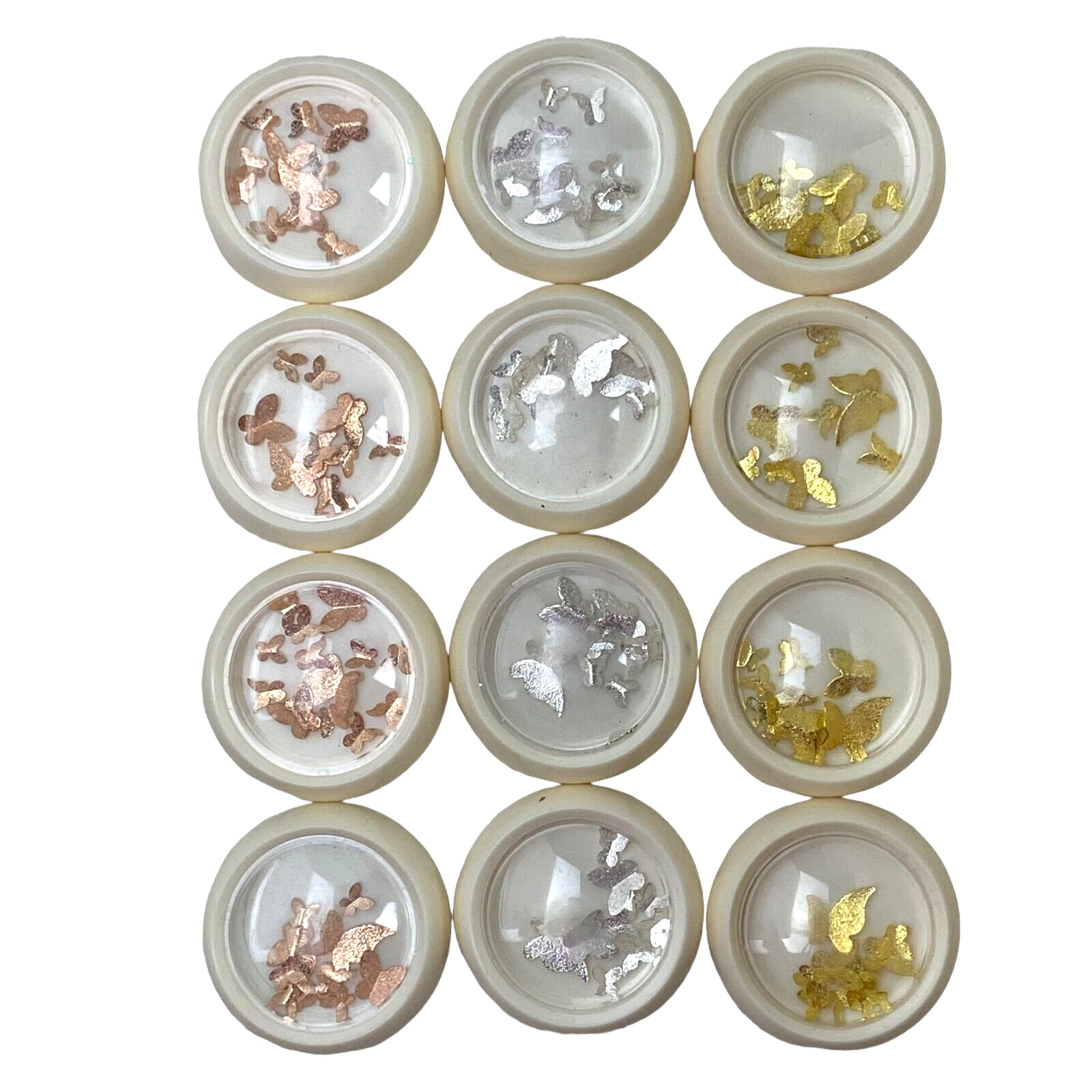 3D Butterfly Nail Charms Decorative Metal for DIY Arts and Crafts 120 Pieces