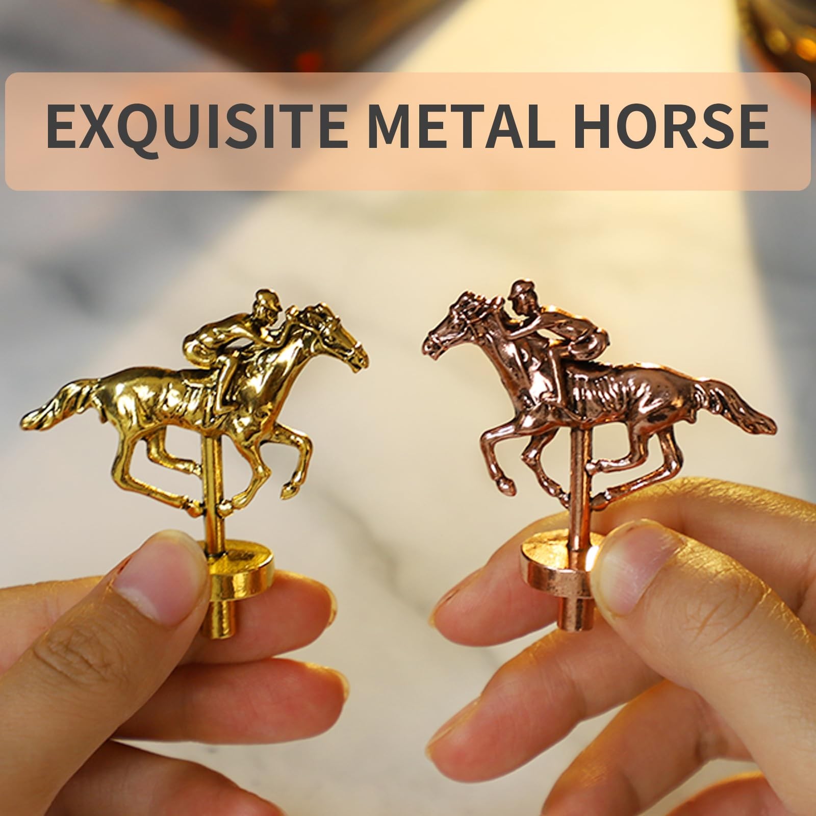 HOROW Metal Horse Racing Board Game Card 15.7*10 inches, Log1