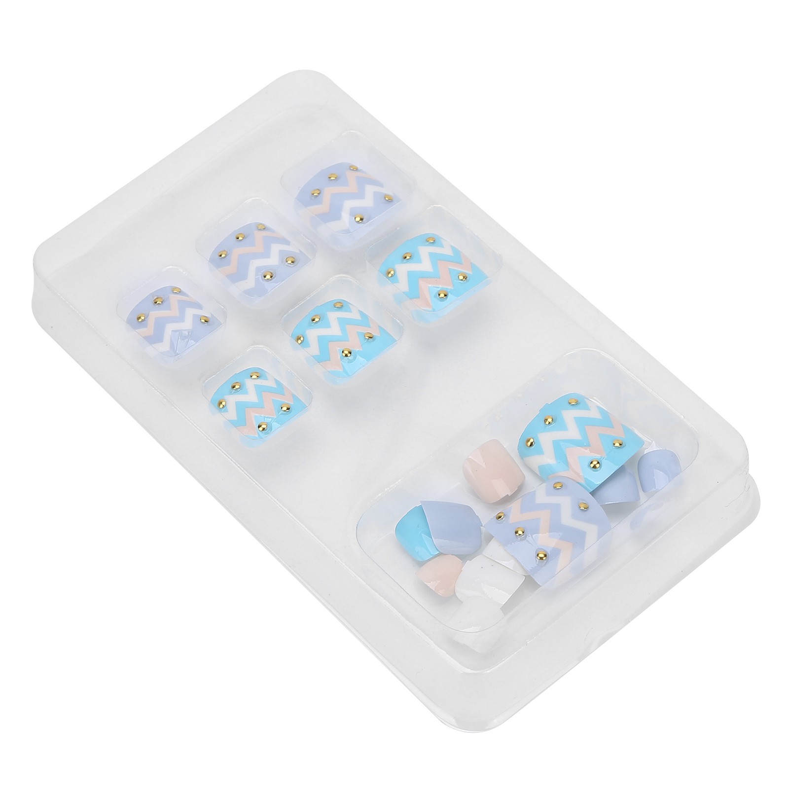 24pcs Fake Toe Nails Charming Design For Parties & Weddings Excellent