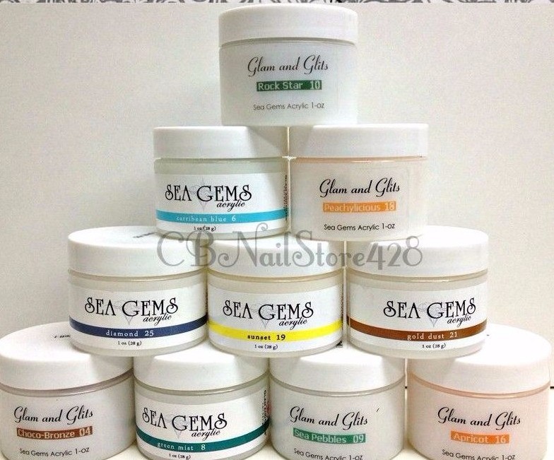 Glam & Glits – SEA GEMS Acrylic Collection of 25 Shades 1oz- Pick Any Color