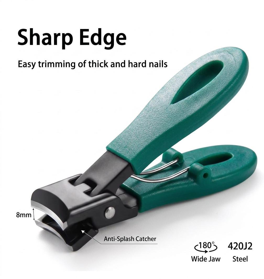 Heavy Duty Extra-Wide Jaw Nail Clippers -Anti-Splash Professional Grooming tool