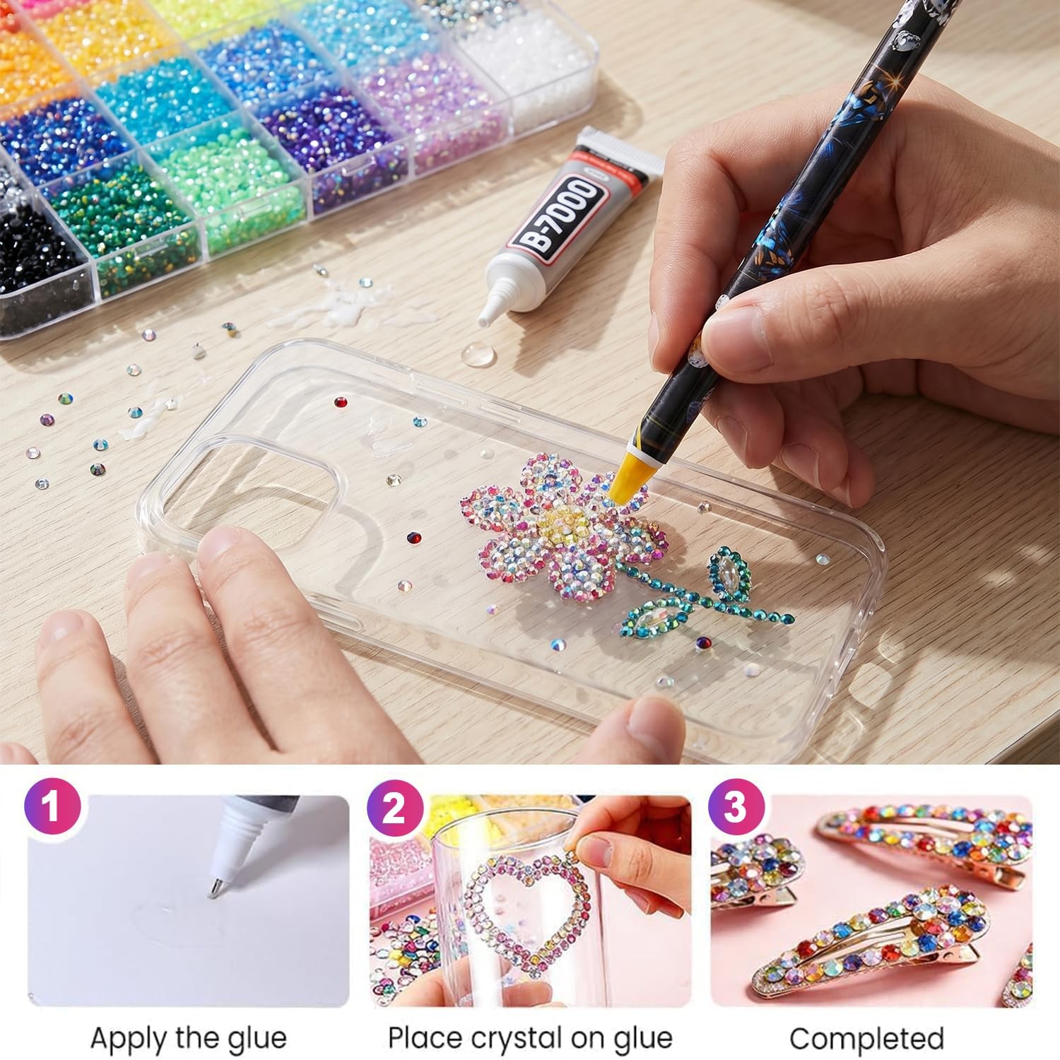 40 Colors Resin Jelly Rhinestones for Bedazzling, 32000Pcs 3mm Flatback Gems …