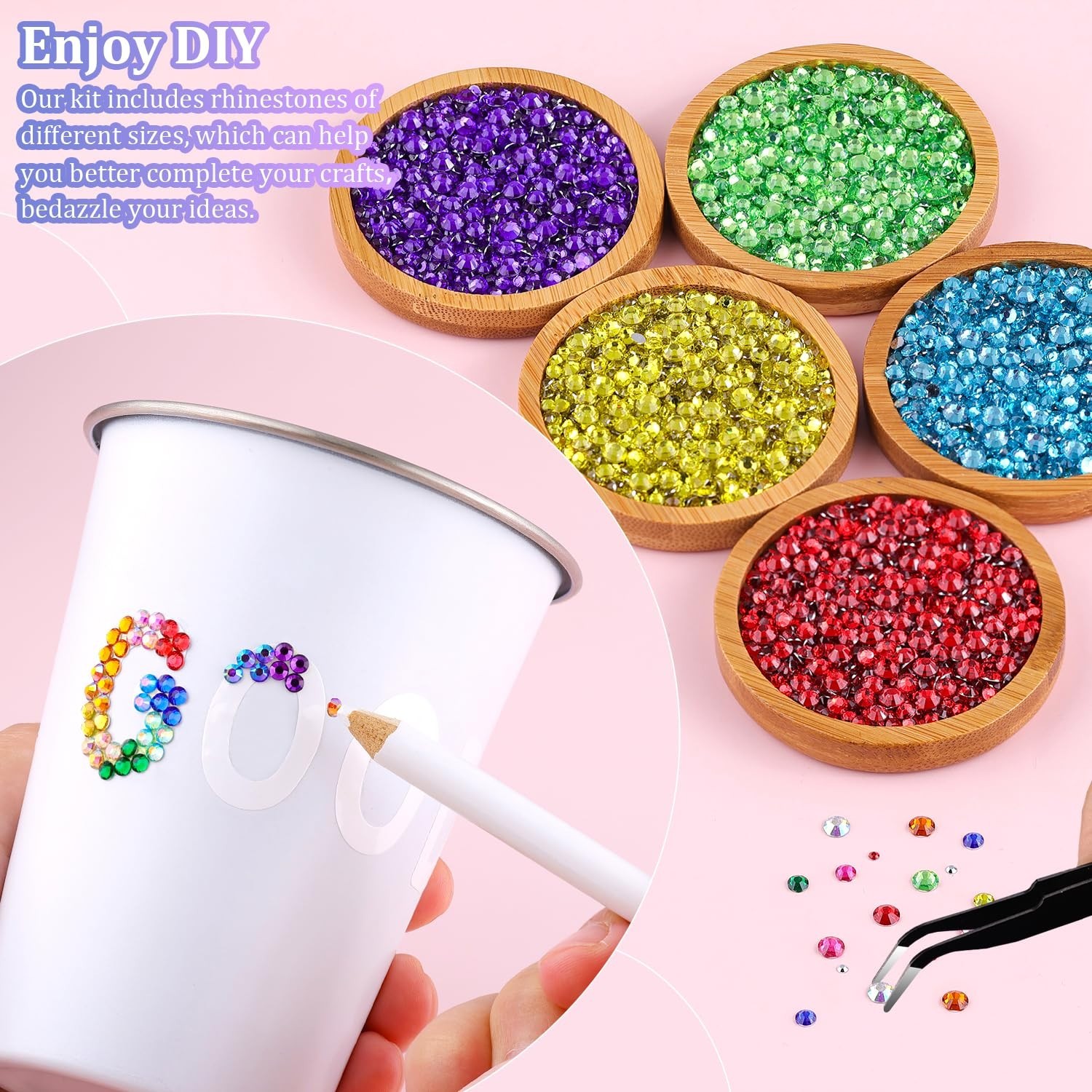 Ultimate Rhinestone Bedazzler Kit: 11000 Gems & B7000 Glue for Creative Projects