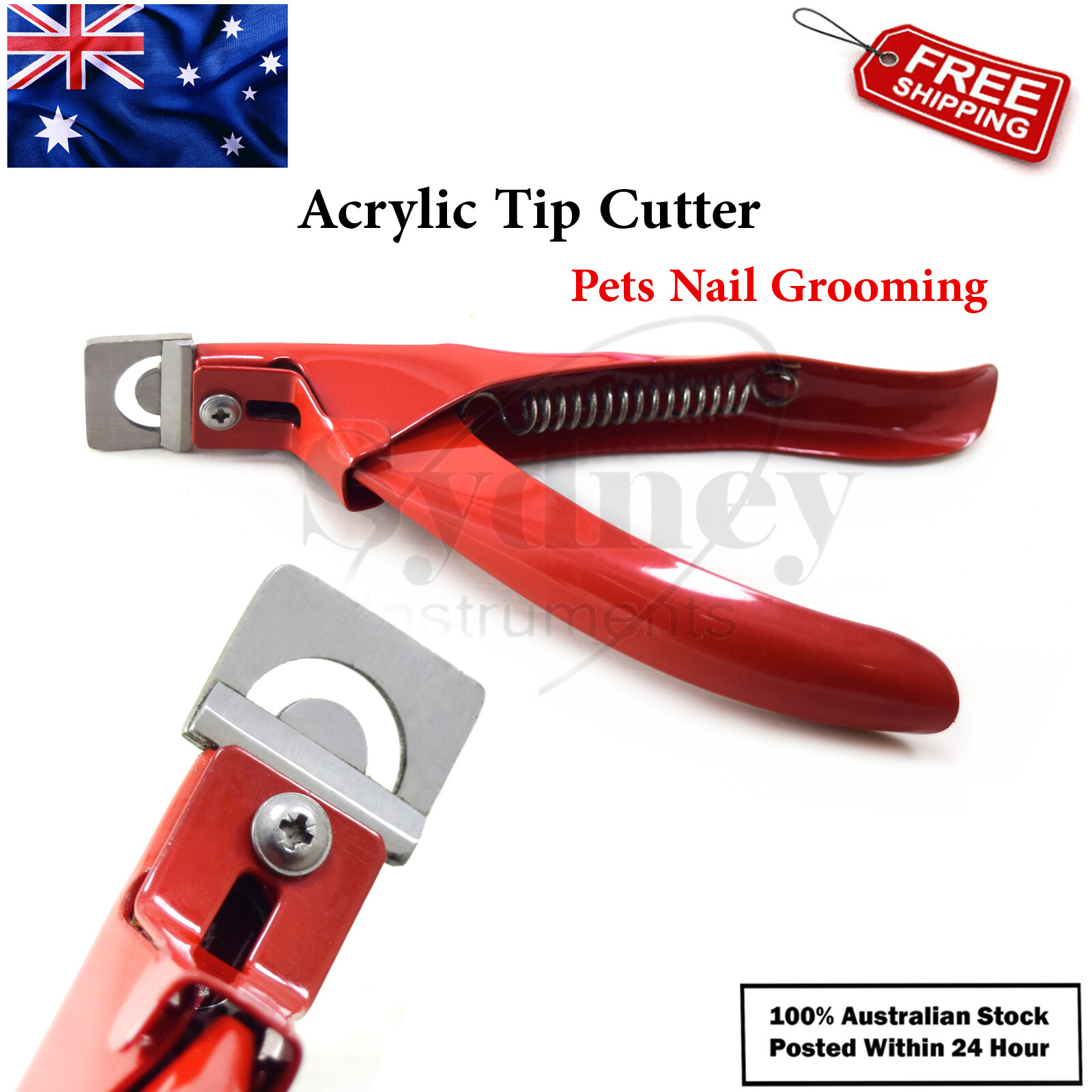 Acrylic False Nail Tip Cutter Clipper Salon Nail Edge Art Tip Trimmer Red Color