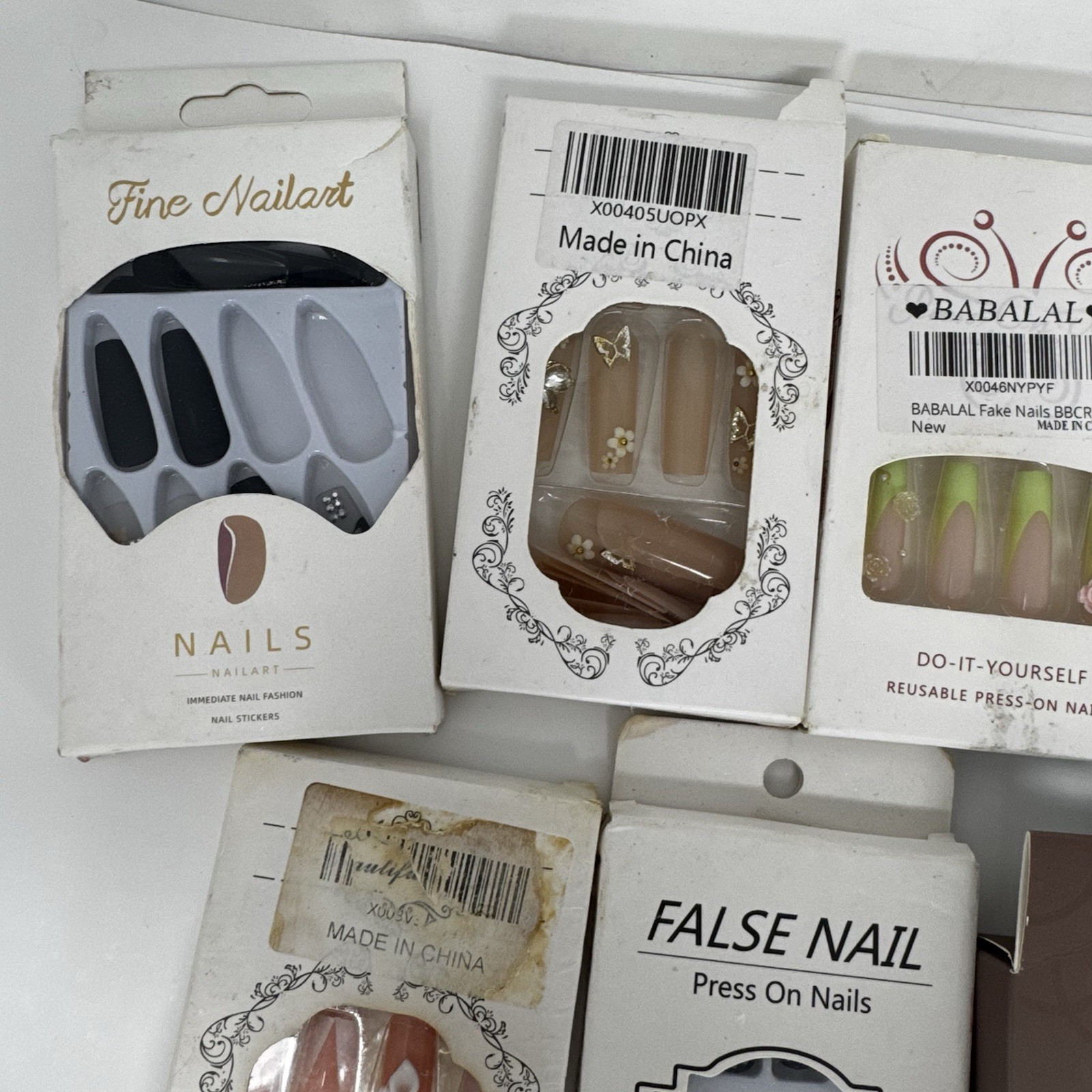 26 Pack Press On Nails Bundle w/ 2 XXL Sets + FREE Lashes & Silicone Bra Pads