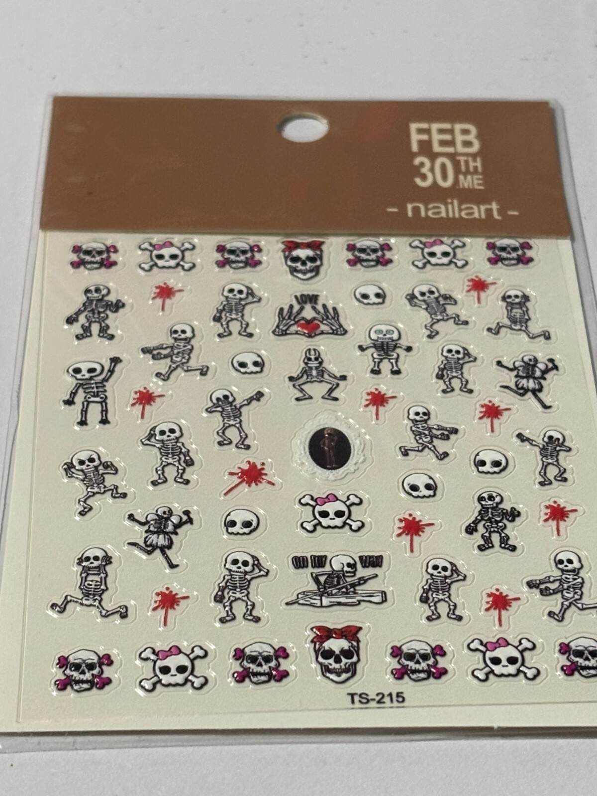 Nail Art Stickers Ts-215 HALLOWEEN SKELETONS