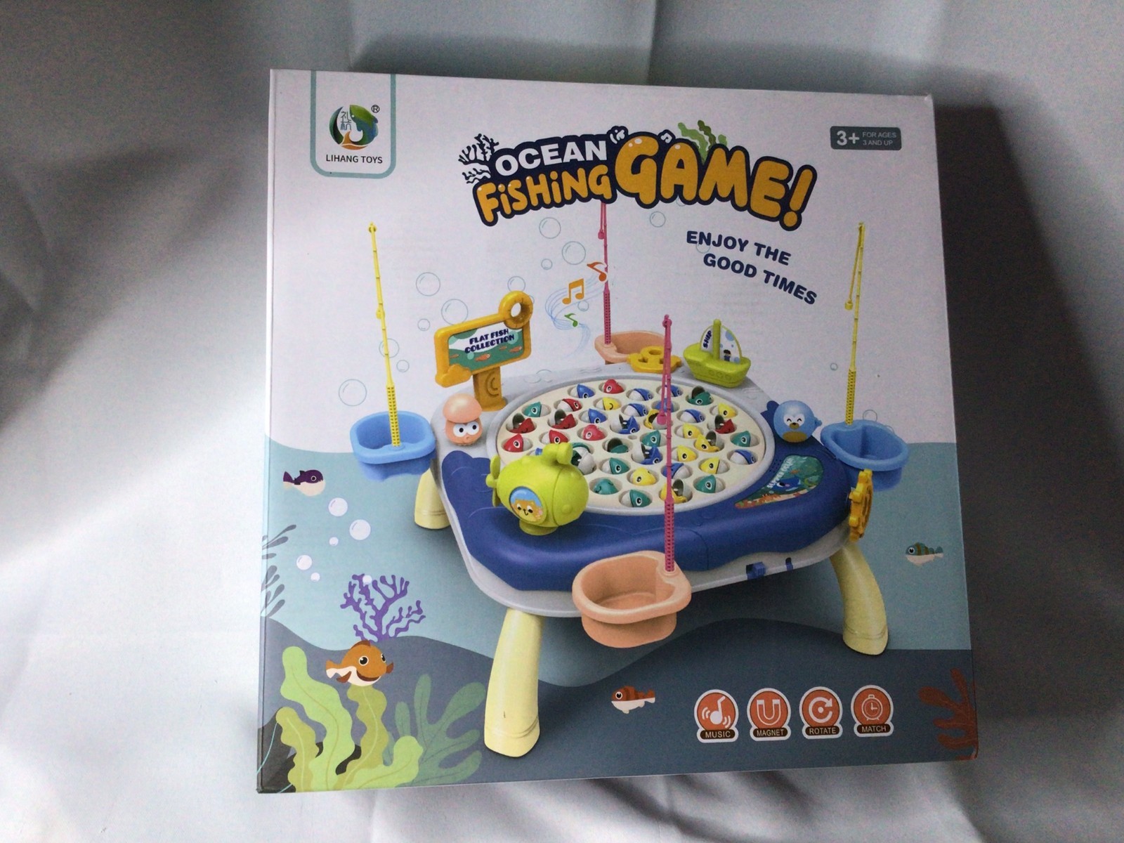 Magnetic Fishing Game for Kids Toddlers Ages 1-3 3-5 5-7, Fish Toy Board