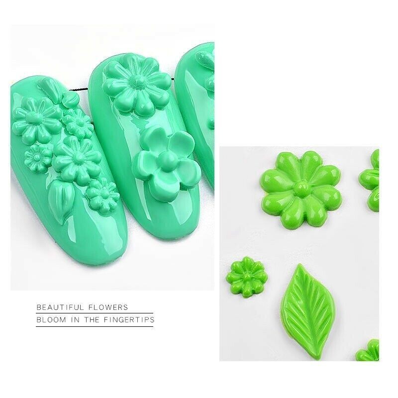 3D Nail Art Silicone Mold DIY Tools Stamper Carving Acrylic UV Gel Tips Stamping