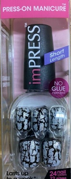 Kiss imPress Nail Art Trendsetters Short Length NO Glue so easy to apply # 1