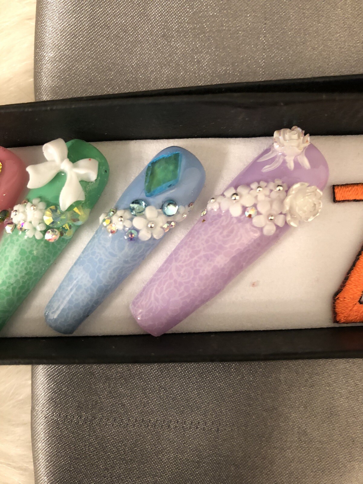 Z NAILZ! Gorgeous Set Of Handcrafted Custom XL Mixed Pastel Ballerina Press Ons