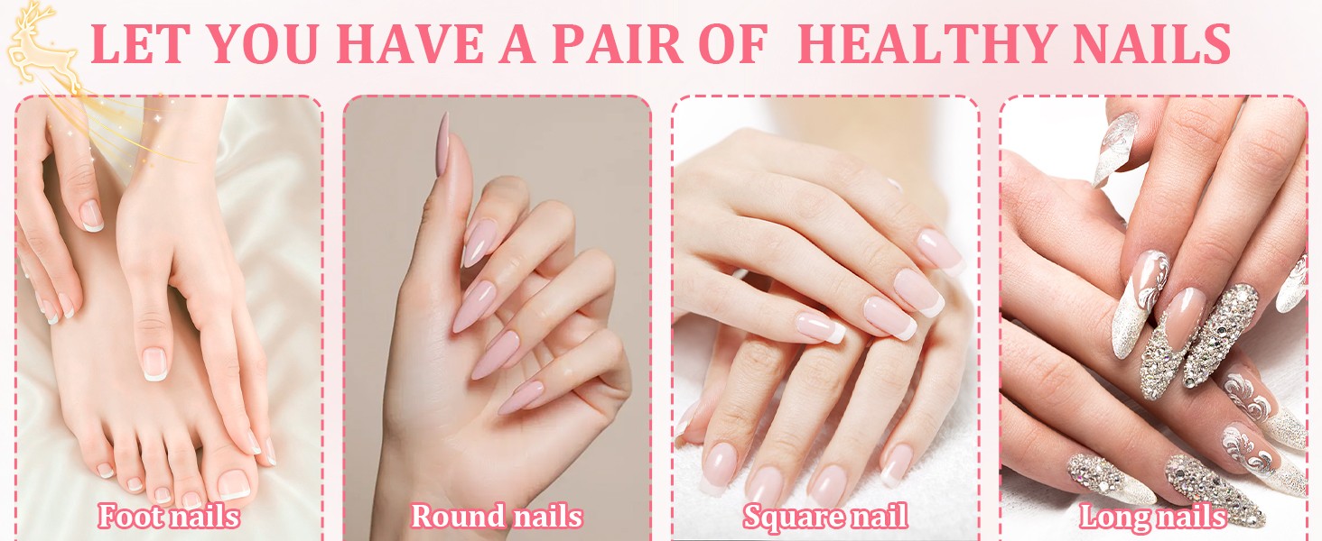 6 Pack Glass Nail File for Natural Nails, Stocking Stuffers for Teen Girls Women