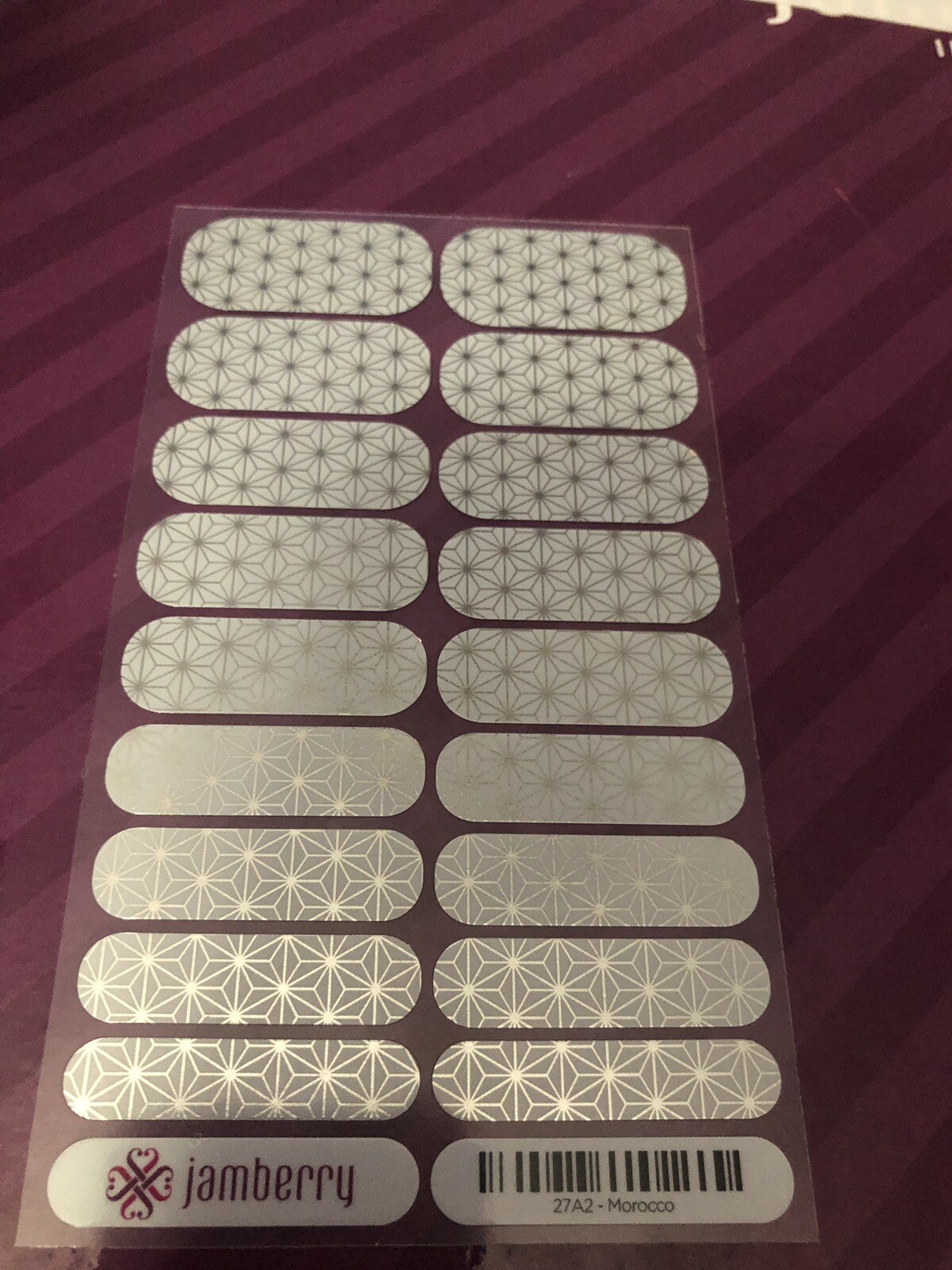 Jamberry Morocco 27A2 Nail Wrap Full Sheet