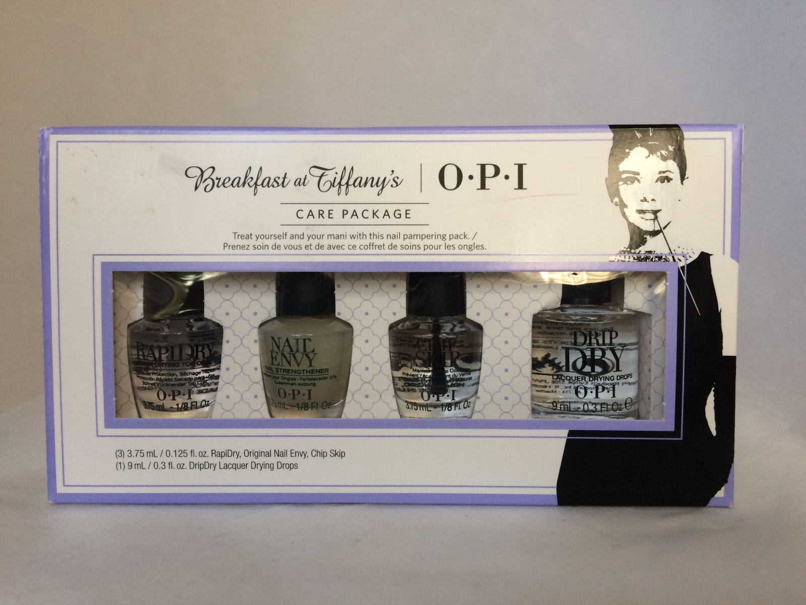 NEW OPI Breakfast at Tiffany’s 4pc Nail Care SET – Travel Size Pamper Kit