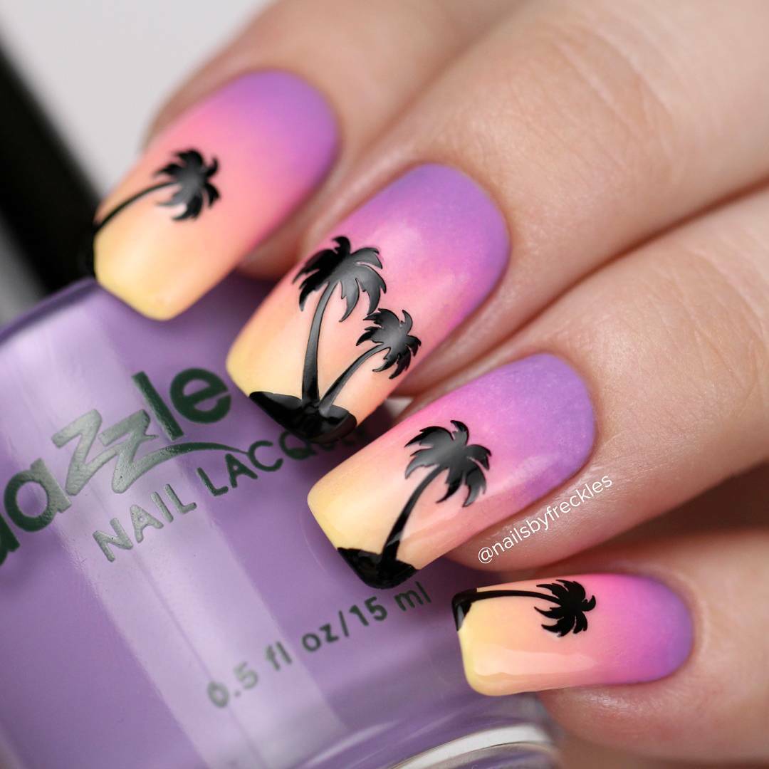 Palm Stencils for sunset nails, nail art, nail vinyls