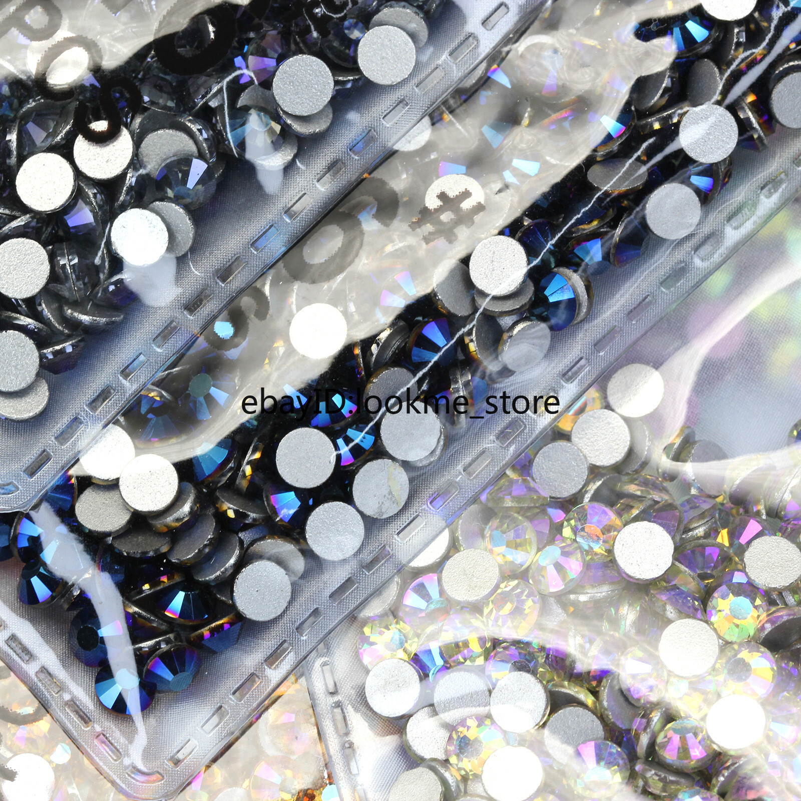 1440pcs 4mm (ss16) Crystal Glass Rhinestones Flatback Gems Nail Art Crafts Decor