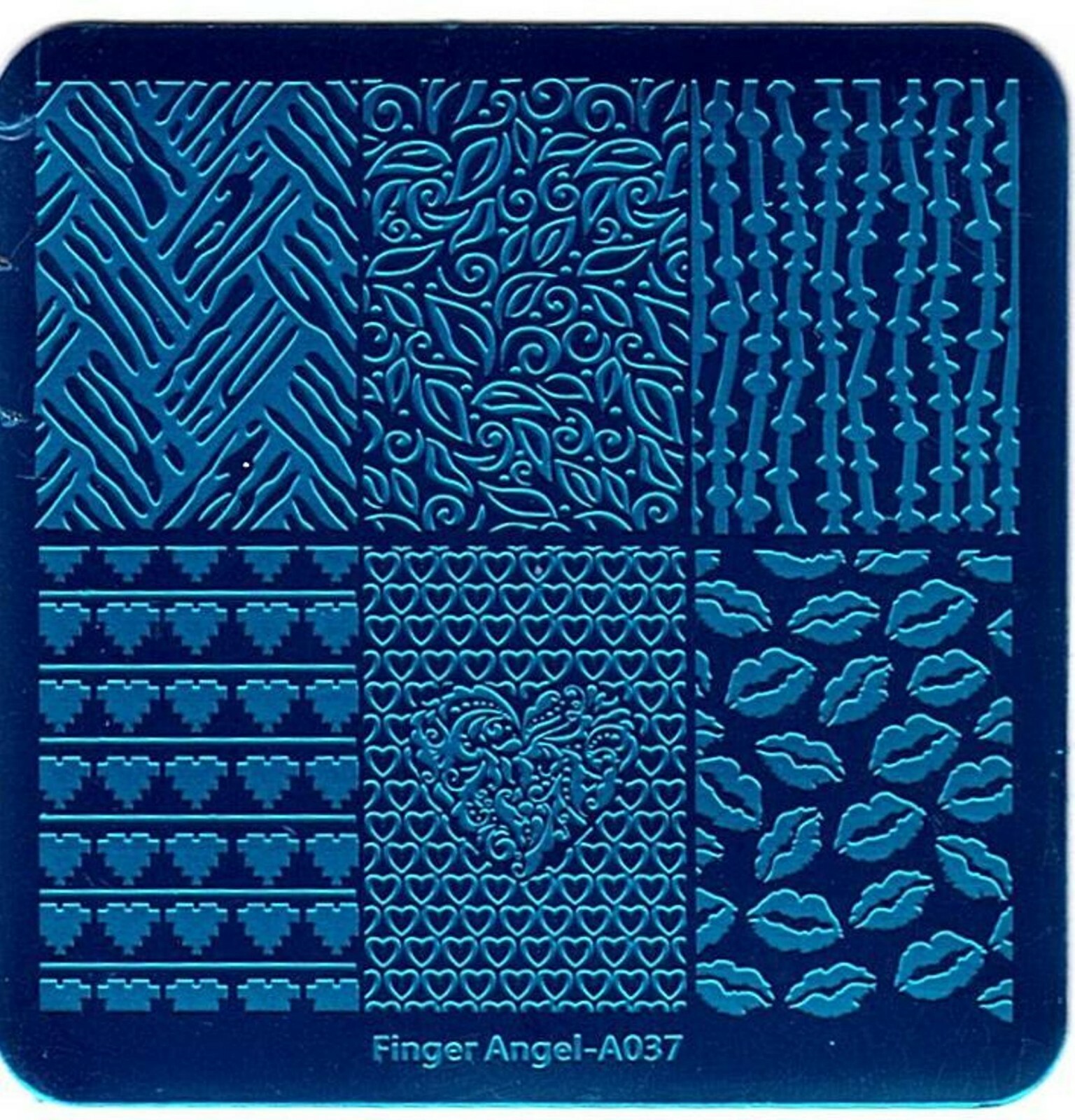 Lot of 10 Finger Angel Design Manicure Nail Art Image Stainless Steel Templates