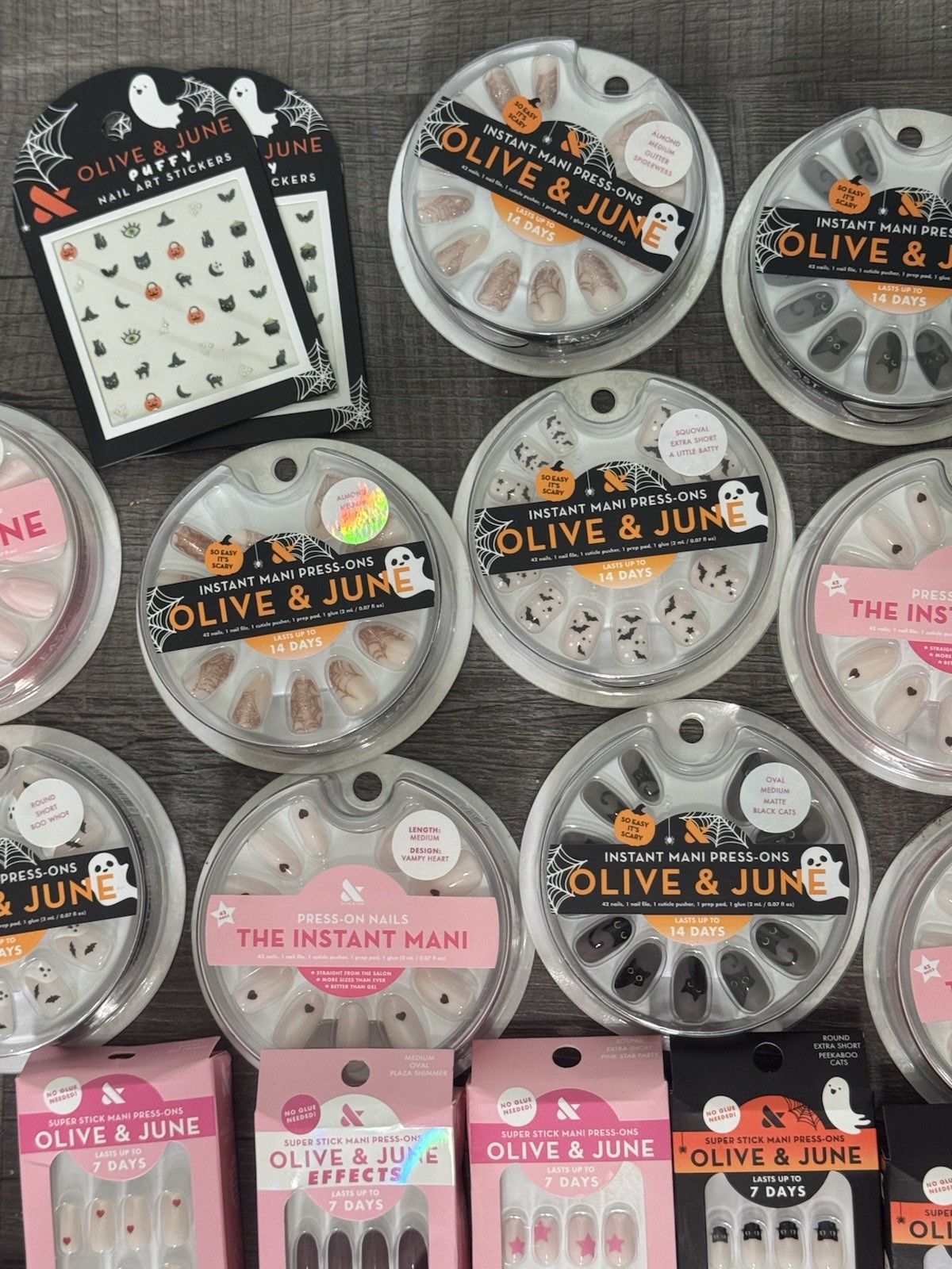 Olive & June Large 49 Piece Lot Press On Nails and Nail Care New $350+ Value