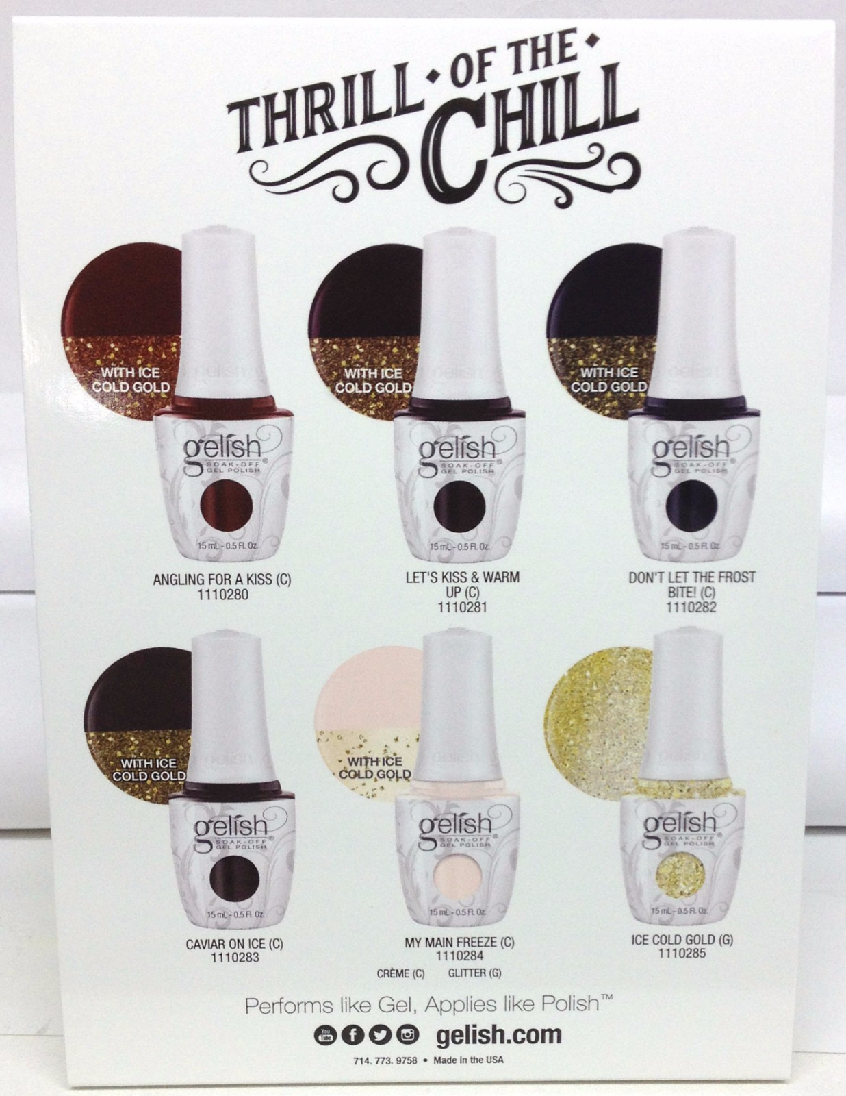 Harmony Gelish – THRILL OF THE CHILL 2017 Collection – Pick Any Shade .5oz