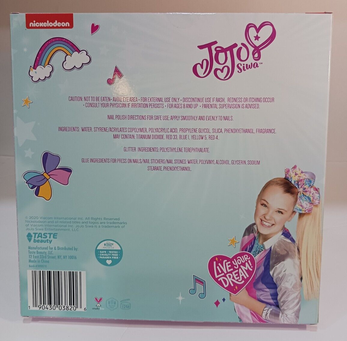 JoJo Siwa 80+ pcs Nail Kit DIY Polish Glitter Stickers Gems and More NEW