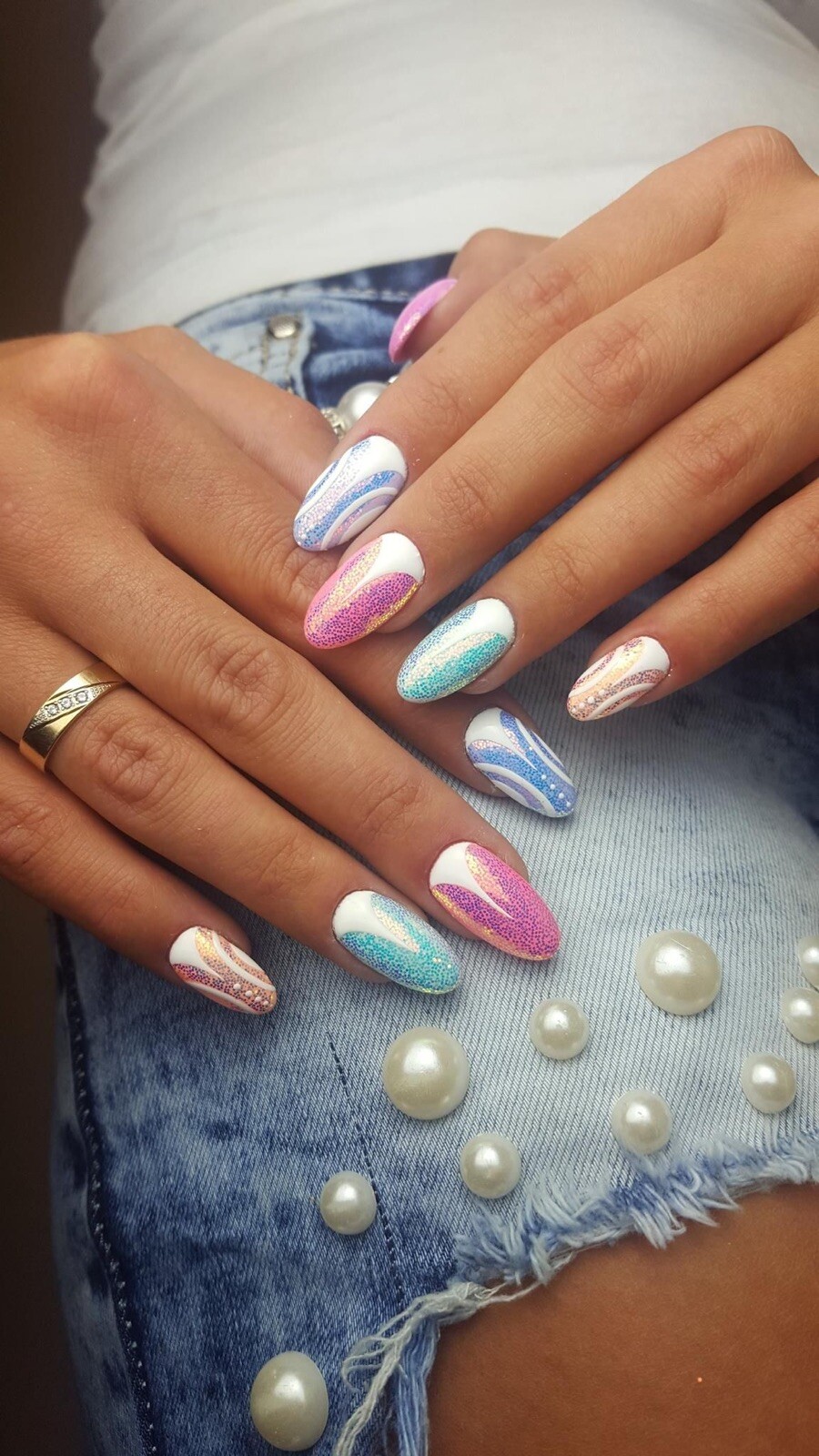 CINDERELLA PIXEL EFFECT NAIL ART GLITTER IRIDESCENT SEQUINS Unicorn POWDER MP008
