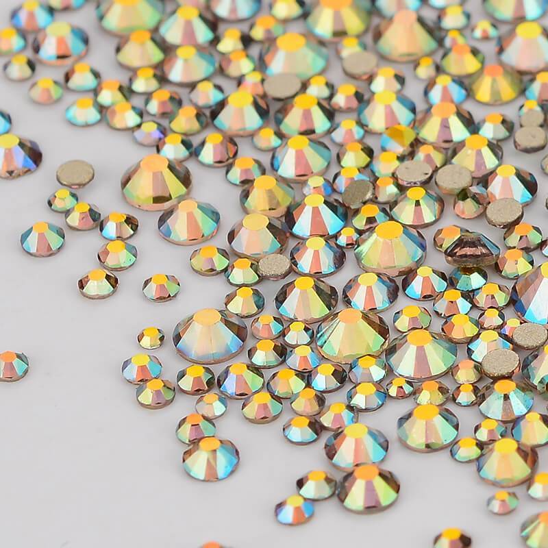 1440pcs Mix Size Ghost Light FlatBack Rhinestones For Nail Art Crystal SS3-SS20