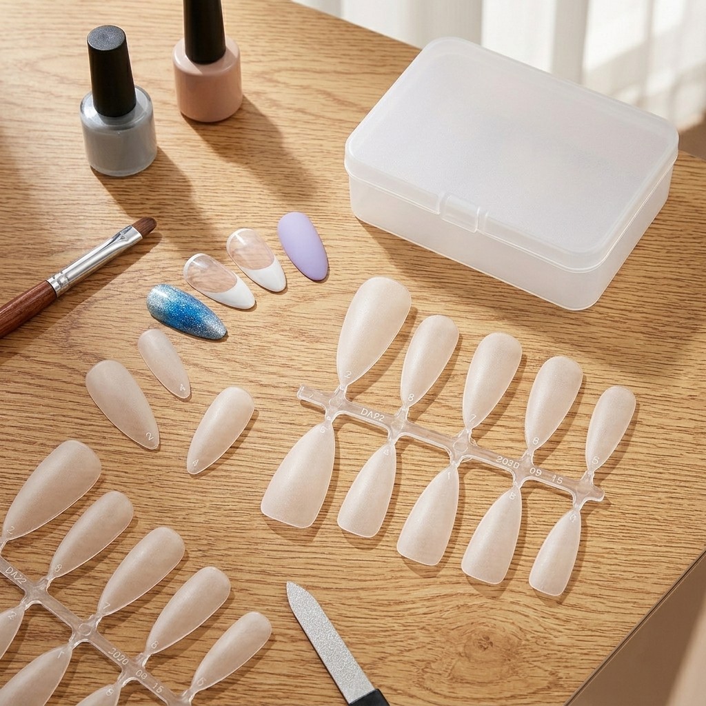 120Pcs Medium Size Press On Nail Tips 1 Box Set DIY False Nails