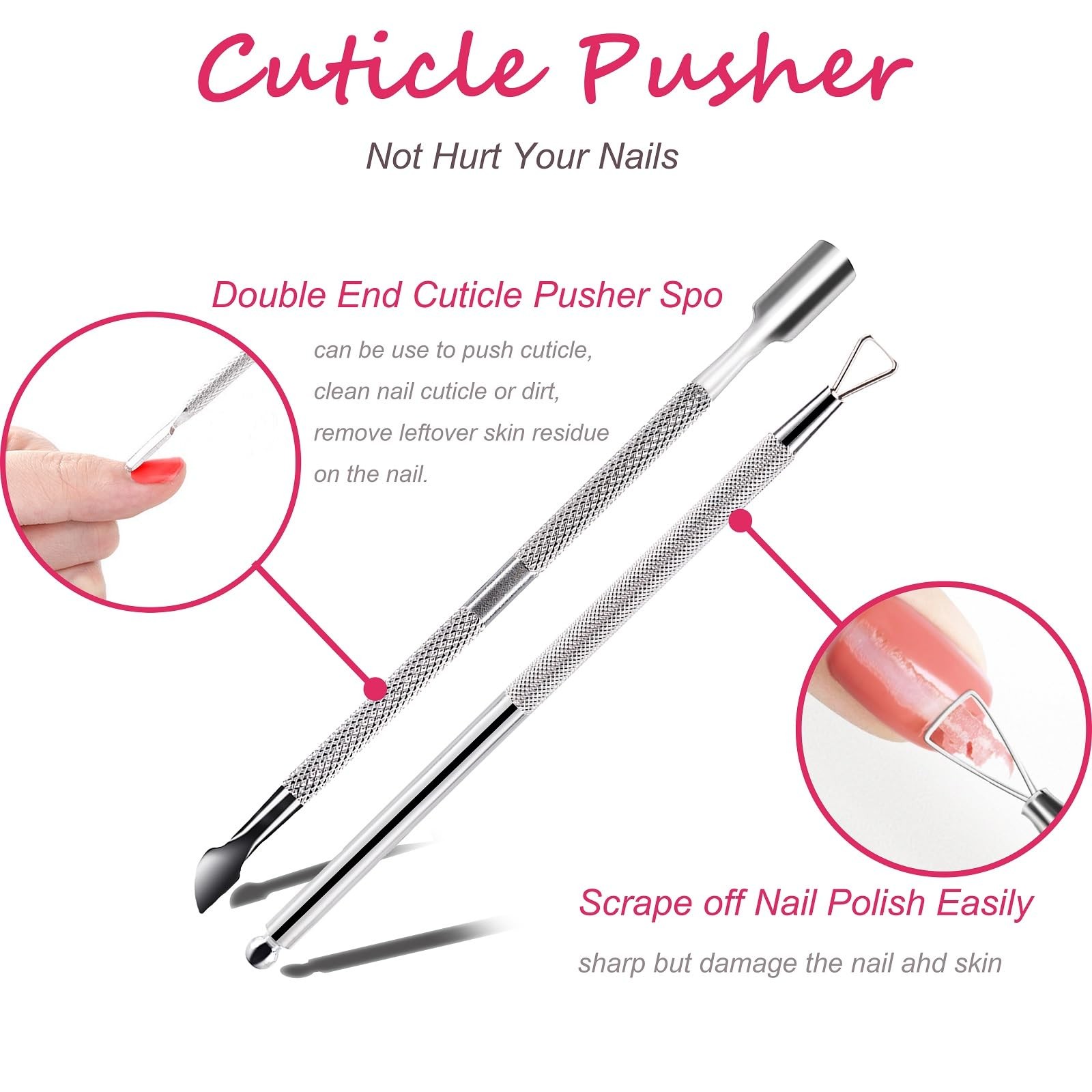 Gel Nail Polish Remover Tools Kit, with 10 Pcs Clips, 400 Lint Pink
