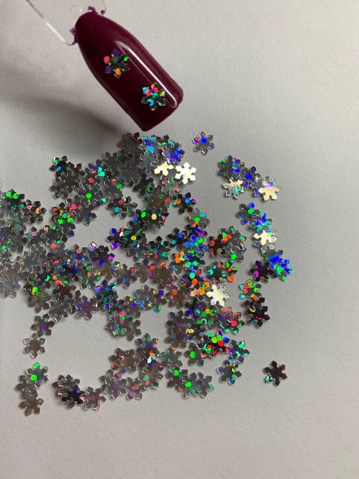 Holographic Snowflake Nail Glitter | 1 TSP | Gel Nail Art & Acrylic