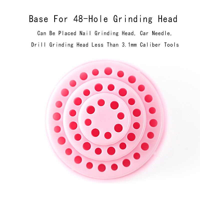 48 Holes Nail Drill Bits Holder Stand Display Nail Drill Showing Shelf Organizer