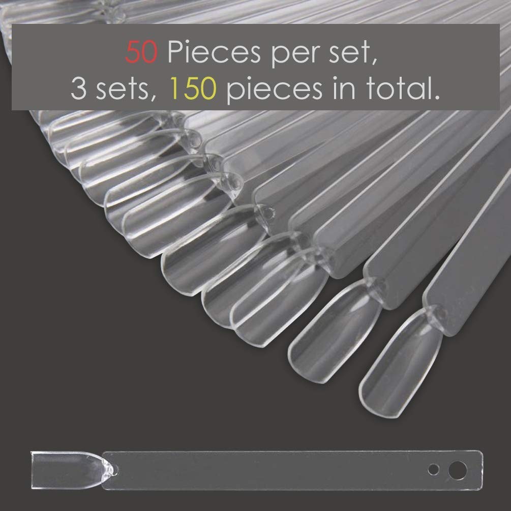 Versatile 150 Nail Art Display Sticks – Durable Acrylic with Glossy Finish