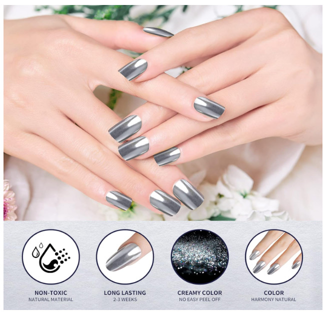 Artdone 36 Colors Chrome Nail Powder Nail Art Metallic Mirror Effect New