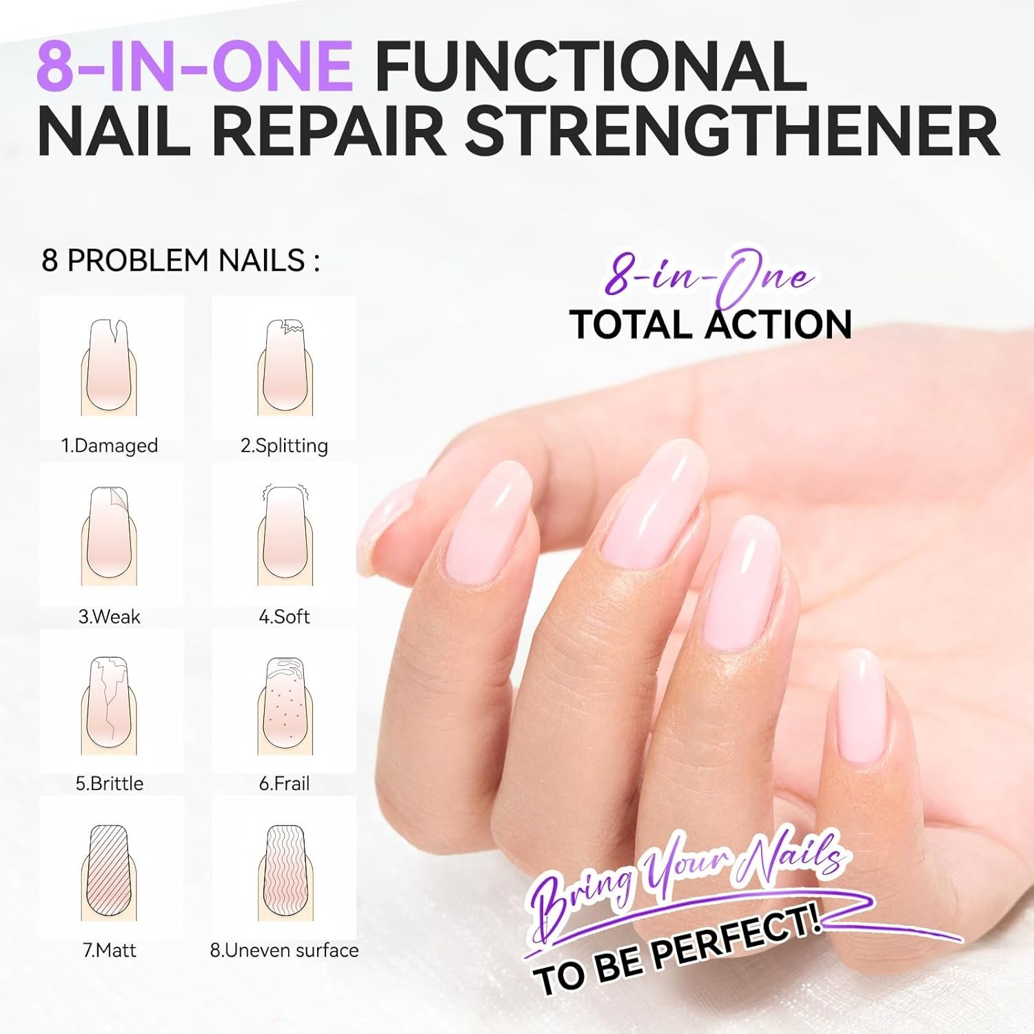 Protein Nail Ridge Filler: Restore & Strengthen Damaged Nails for Healthy Growth