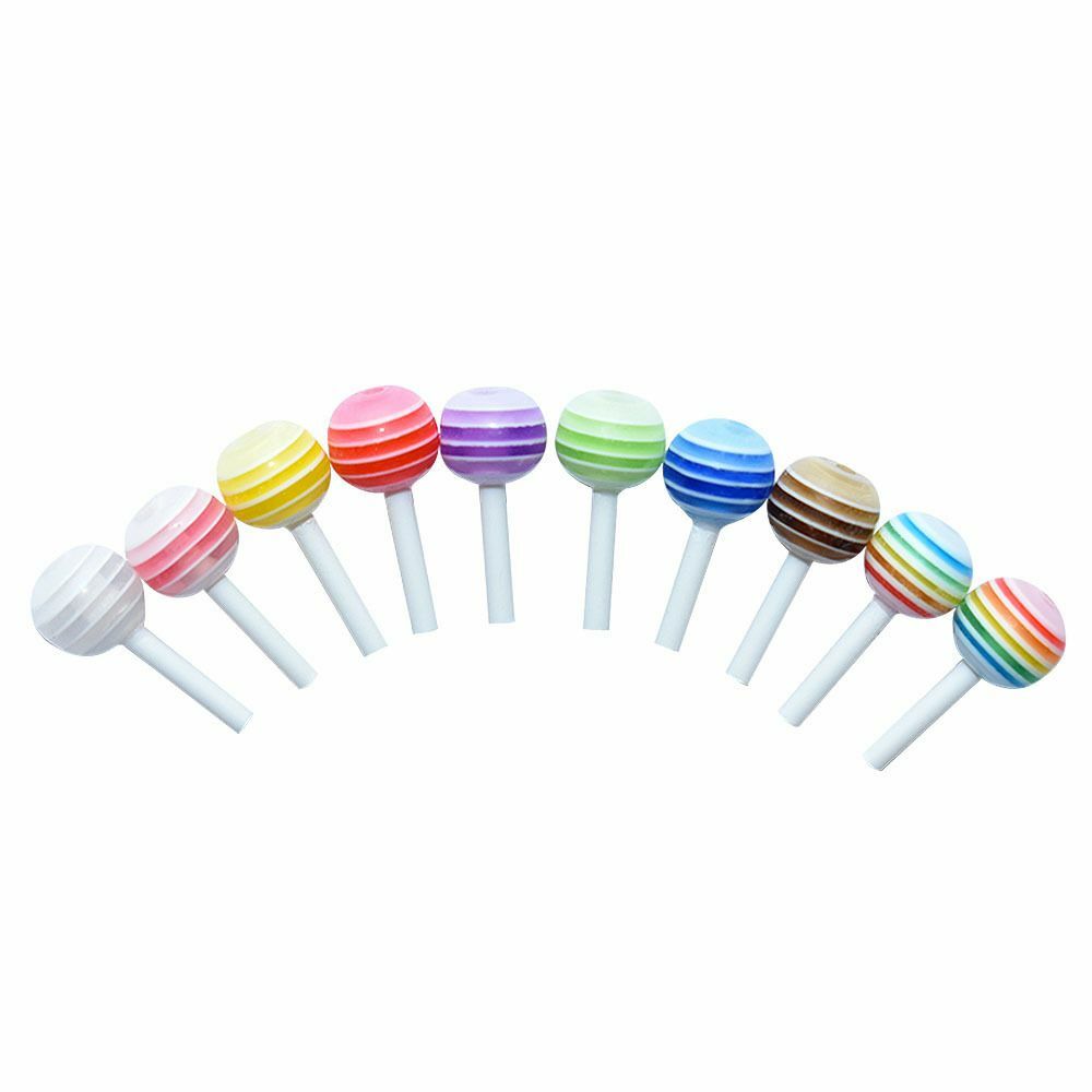 50pcs Lollipop Shape Charm Acrylic Resin Multi-Design Stud Manicure For Nail Art