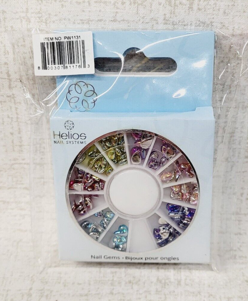 HELIOS Nail System Multi Color Nail Gems ~ Glue Not Included NEW!!!