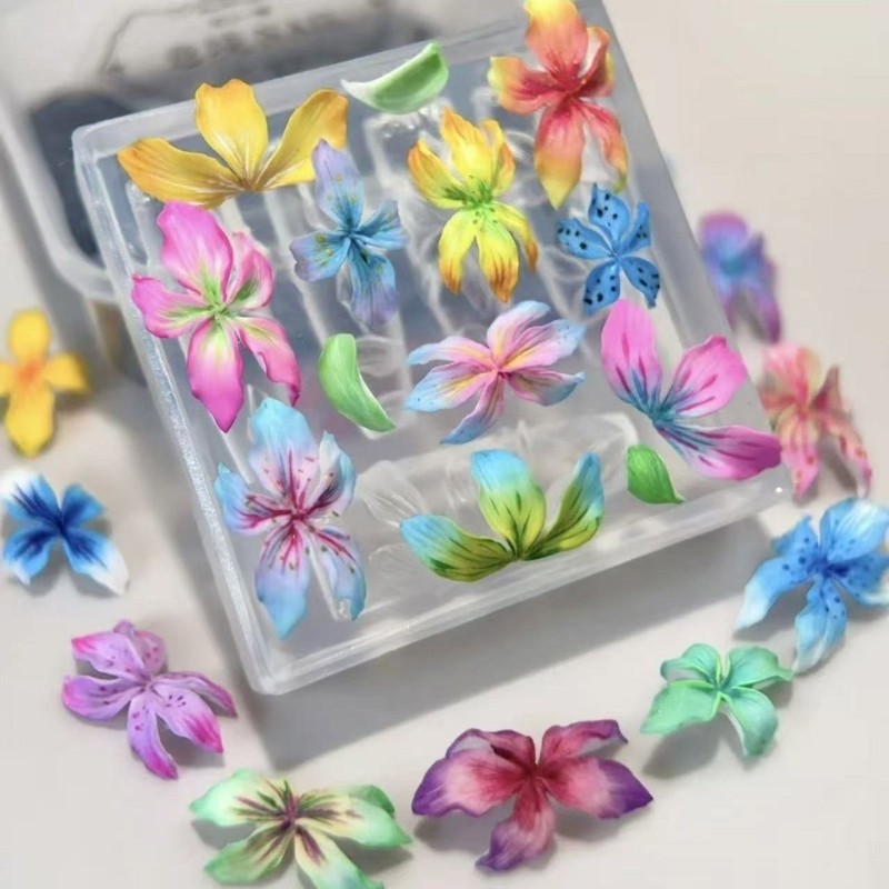 Silicone Embossing Sheets Featuring Floral Lace Bowknot 3D Nail Art Designs