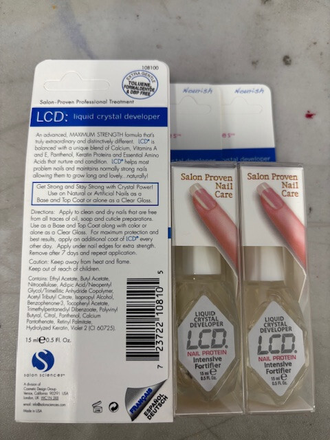 Salon Sciences 3 PACK LIQUID CRYSTAL DEVELOPER NAIL PROTEIN INTENSIVE FORTIFIER