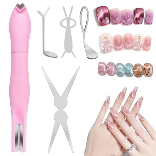 5Pcs Cat Eye Magnet Set – New Pink 3-in-1 Nails Tool – Easy to Use
