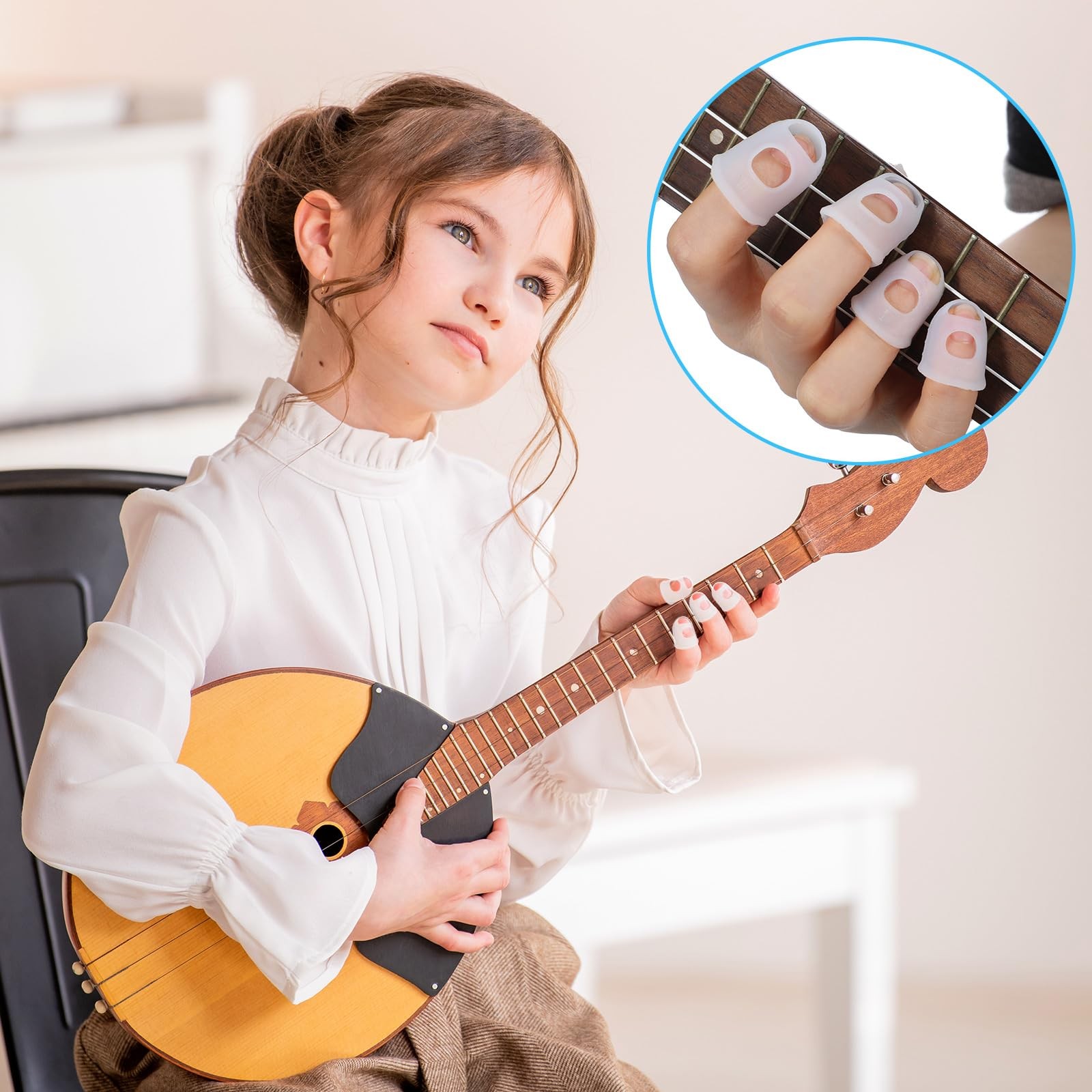 Piriuuo 50 Pcs Guitar Finger Covers, Silicone Finger Tip Protectors Anti-Slip…